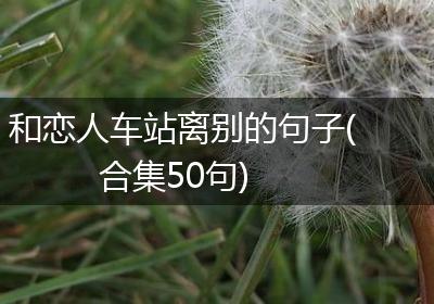和恋人车站离别的句子(合集50句)