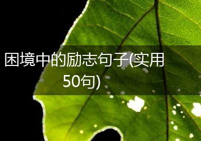 困境中的励志句子(实用50句)