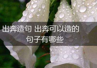 出奔造句 出奔可以造的句子有哪些