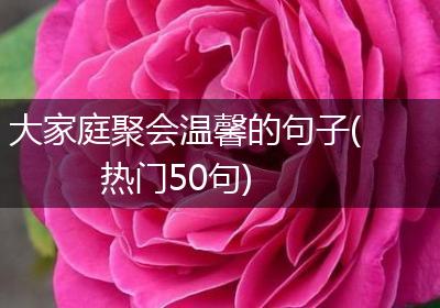 大家庭聚会温馨的句子(热门50句)