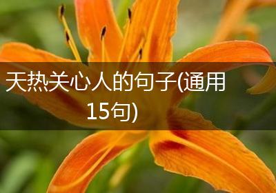天热关心人的句子(通用15句)
