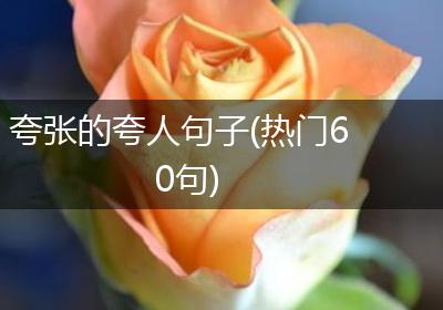 夸张的夸人句子(热门60句)