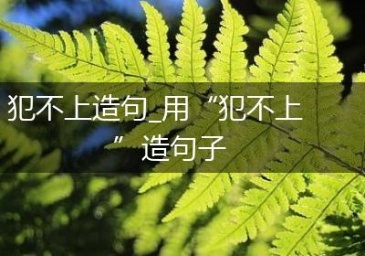 犯不上造句_用“犯不上”造句子