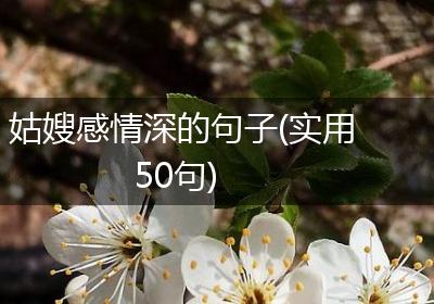 姑嫂感情深的句子(实用50句)