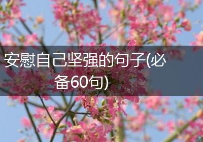 安慰自己坚强的句子(必备60句)