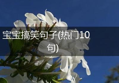 宝宝搞笑句子(热门10句)
