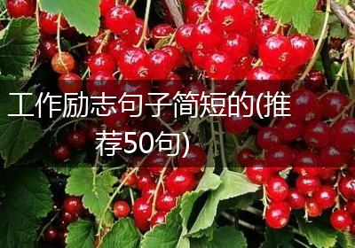 工作励志句子简短的(推荐50句)