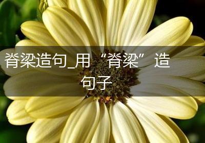 脊梁造句_用“脊梁”造句子