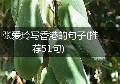 张爱玲写香港的句子(推荐51句)