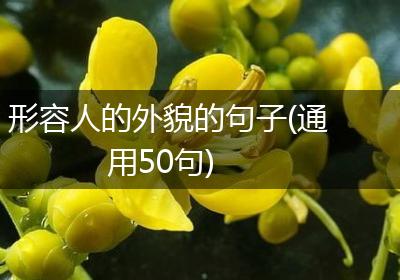 形容人的外貌的句子(通用50句)