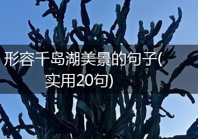 形容千岛湖美景的句子(实用20句)