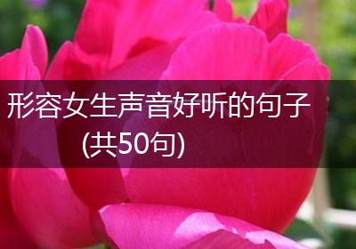 形容女生声音好听的句子(共50句)