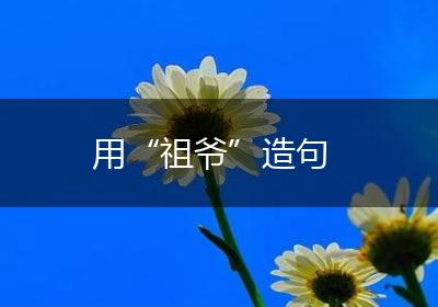 用“祖爷”造句