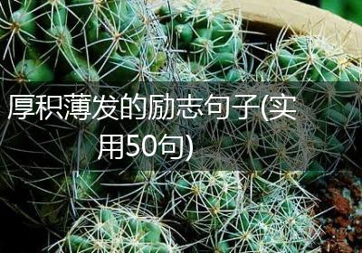 厚积薄发的励志句子(实用50句)