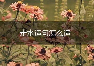 走水造句怎么造
