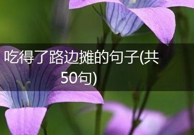 吃得了路边摊的句子(共50句)