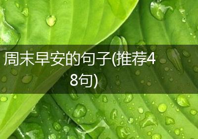 周末早安的句子(推荐48句)