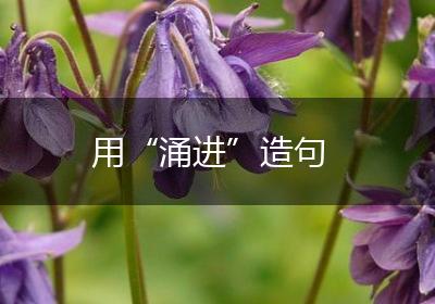 用“涌进”造句
