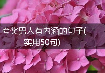 夸奖男人有内涵的句子(实用50句)