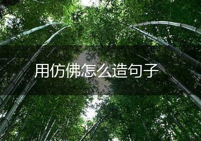 用仿佛怎么造句子