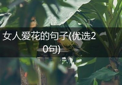 女人爱花的句子(优选20句)