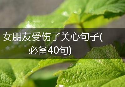 女朋友受伤了关心句子(必备40句)