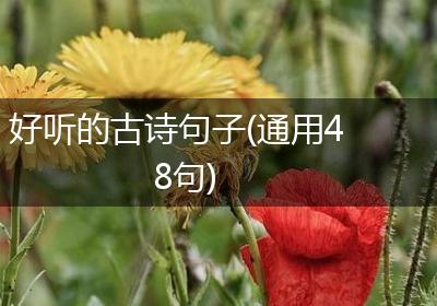 好听的古诗句子(通用48句)