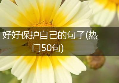 好好保护自己的句子(热门50句)
