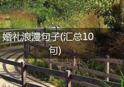 婚礼浪漫句子(汇总10句)