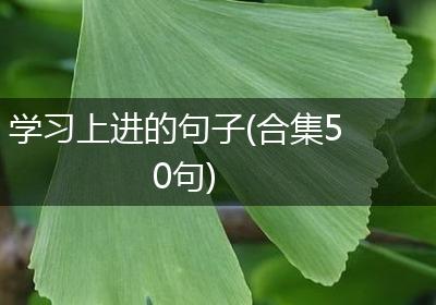 学习上进的句子(合集50句)