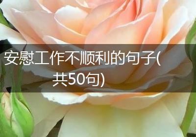 安慰工作不顺利的句子(共50句)