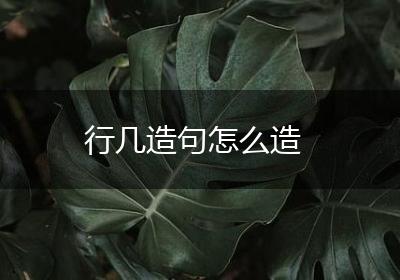 行几造句怎么造