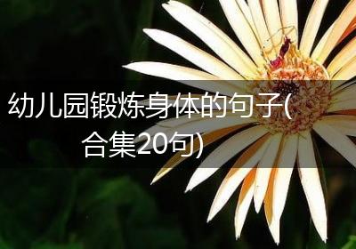 幼儿园锻炼身体的句子(合集20句)