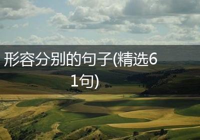 形容分别的句子(精选61句)