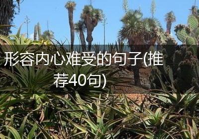 形容内心难受的句子(推荐40句)