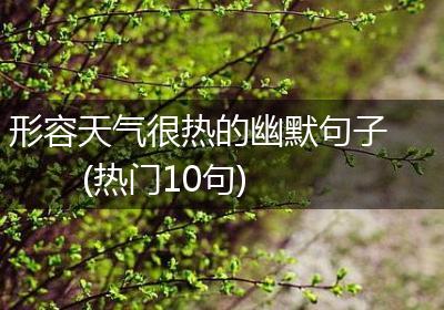 形容天气很热的幽默句子(热门10句)