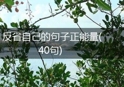 反省自己的句子正能量(40句)