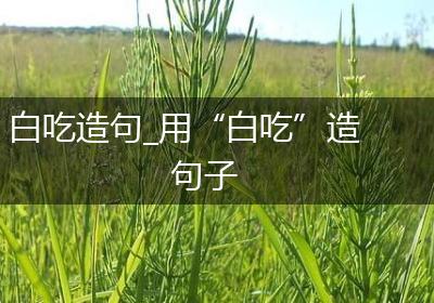 白吃造句_用“白吃”造句子