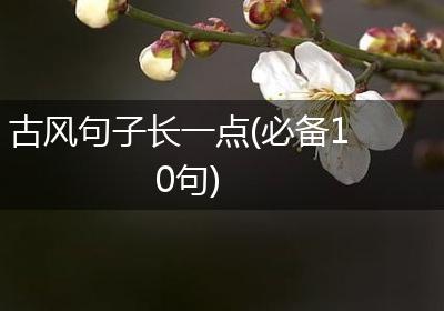 古风句子长一点(必备10句)