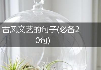 古风文艺的句子(必备20句)