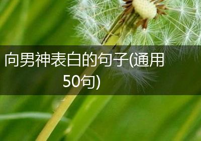 向男神表白的句子(通用50句)