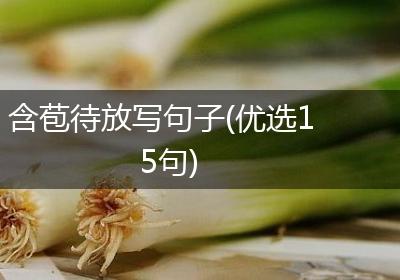 含苞待放写句子(优选15句)