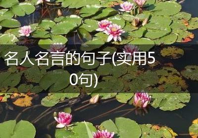 名人名言的句子(实用50句)