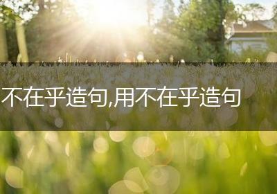 不在乎造句,用不在乎造句