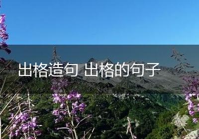 出格造句 出格的句子