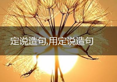 定说造句,用定说造句