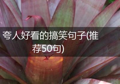 夸人好看的搞笑句子(推荐50句)