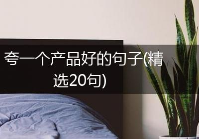 夸一个产品好的句子(精选20句)