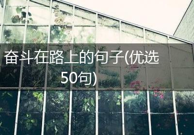 奋斗在路上的句子(优选50句)