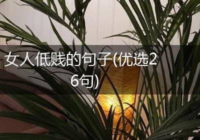 女人低贱的句子(优选26句)